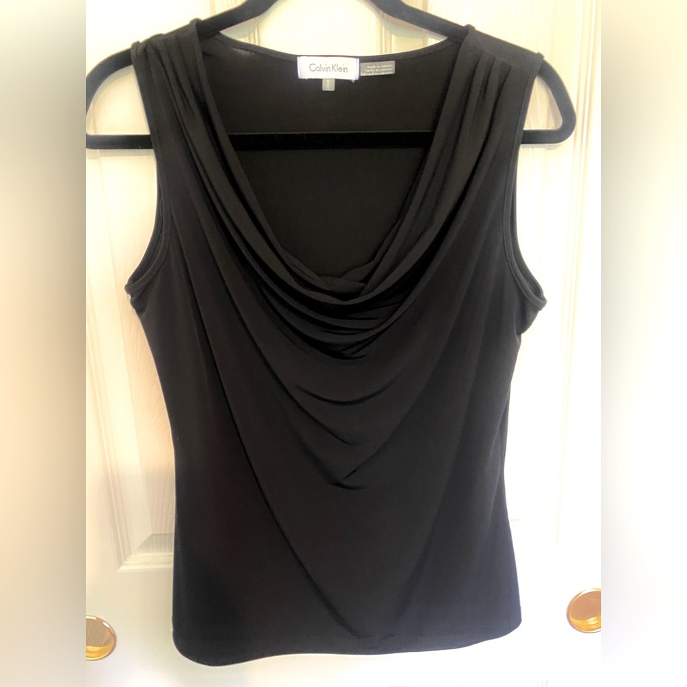 Calvin Klein Black Sleeveless Scoop Neck Women’s Top